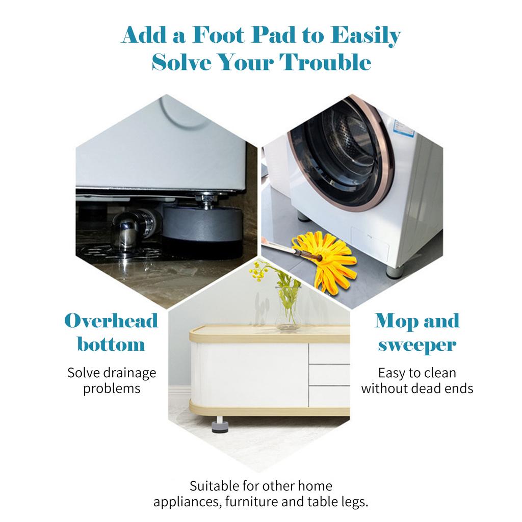 4PCS Washing Machine Base Foot Pads Anti Slip Anti Vibration Pads for Home Appliances Washing