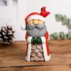 Santa Claus Snowman Resin Figurine Christmas Tabletop Decoration for Home Office Desk Festive Holiday Gift
