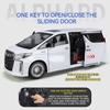 Новая модель автомобиля Toyota Alphard MPV из цинкового сплава в масштабе 1/18, литая металлическая игрушечная машинка, модель автомобиля с высокой имитацией звука и света, детские подарочные украшения