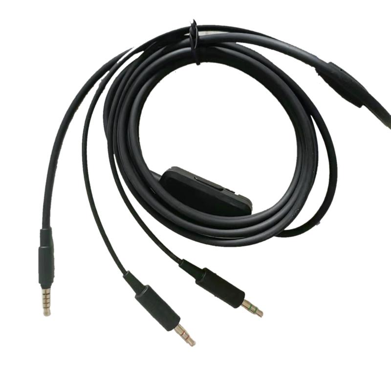 Обновленный портативный кабель для наушников Beyerdynamic MMX300 Черная оплетка ПУ-провод Вспомогательный кабель