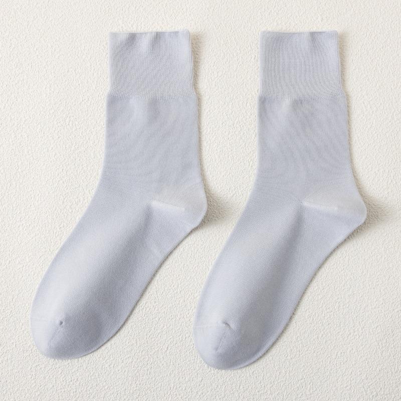 Женские весенне-летние тонкие хлопковые однотонные дезодорирующие влагоотводящие носки-трубы без косточек