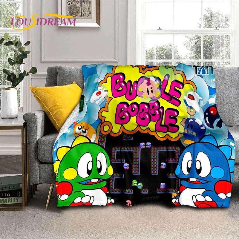 Мультфильм Bubble Bobble Game Gamer 3D одеяло, мягкое одеяло для дома, спальни, кровати, дивана, пикника, путешествия, офиса, одеяло, детское одеяло