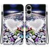 For Samsung Galaxy S25 Edge Case Pattern Printing Anti-Drop Leather Flip Wallet Phone Cover with Lanyard