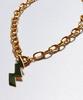 Bonbeau Edge Pendant Bold Chain Necklace Thunder Pendant Bold Gold Chain Necklace