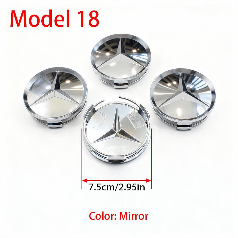 4Pcs 75mm Car Badge Wheel Center Cap For Mercedes Benz W176 W177 W204 W205 W212 W213 W206 X156 X253 W166 Hub Covers Accessories