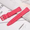 Силиконовый Ремешок Для Часов Swatch 17мм 19мм 20мм Пряжка-Штырек Водонепроницаемый Браслет Наручный Аксессуары Для Часов