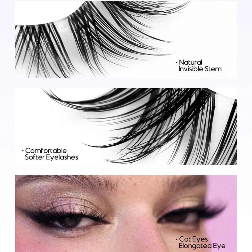 Handmade False Eyelashes Wispy Fluffy 3D Messy Fake Lashes Eye Makeup Tools