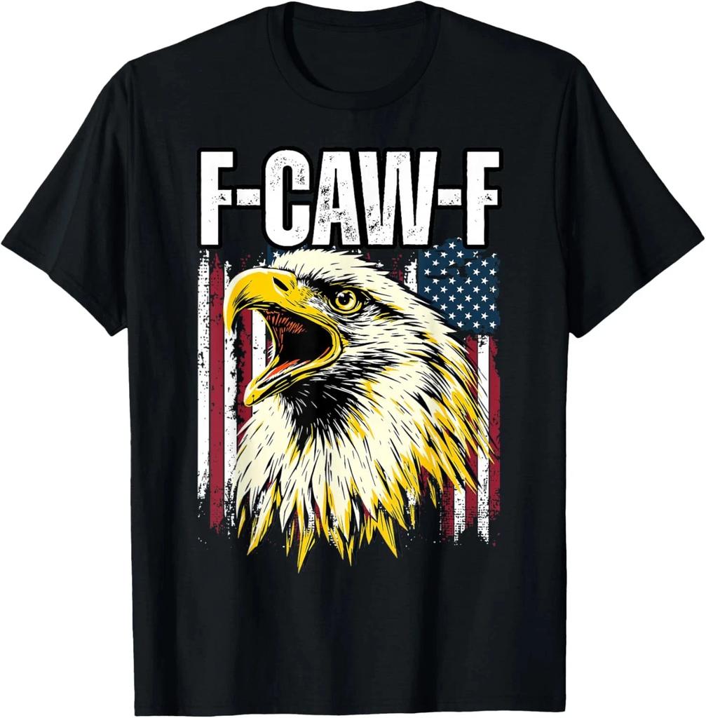Funny Patriotic American Flag F-Caw-F Eagle T Shirt