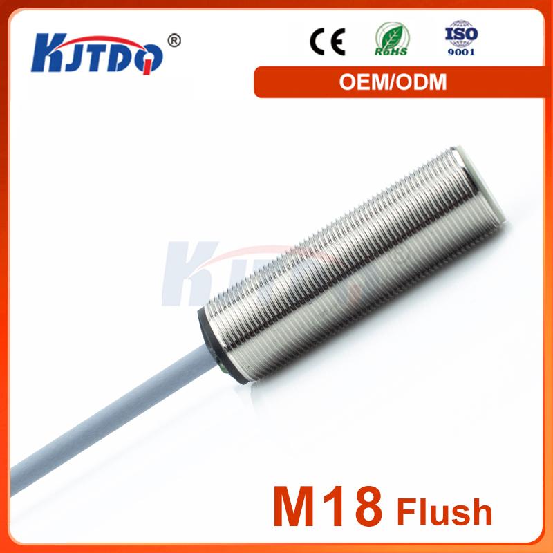M18 Unshielded 2 Wire 3Wire Sn 12mm IP67 Distance Inductive Proximity Sensor Switch With CE High Precision 110v 220v 230v