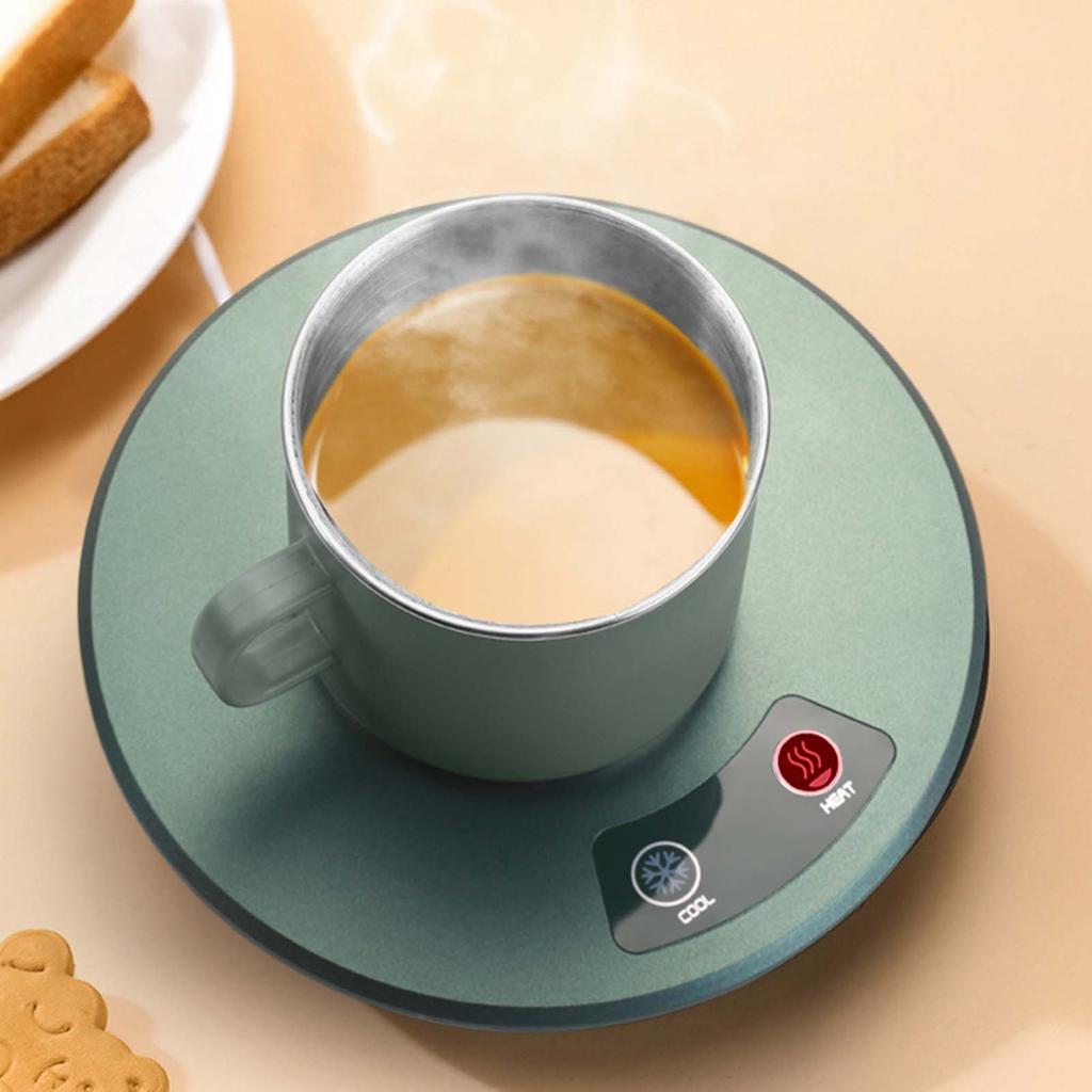 Heating and Cooling Coaster Coffee Tea Beverage Cans Cooler & Warmer for Office Tea Coffee Heater