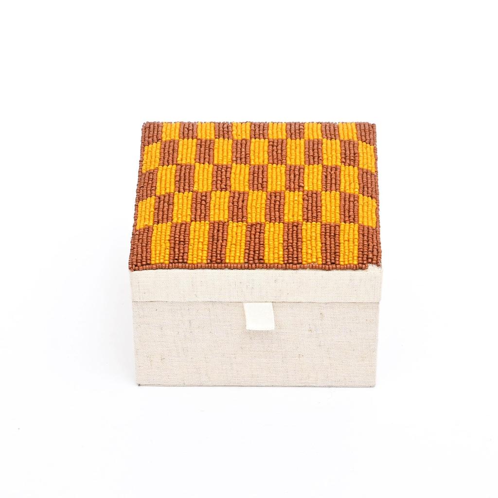 Royal Heritage Beaded Keepsake Box - Handmade Jewelry Storage Box