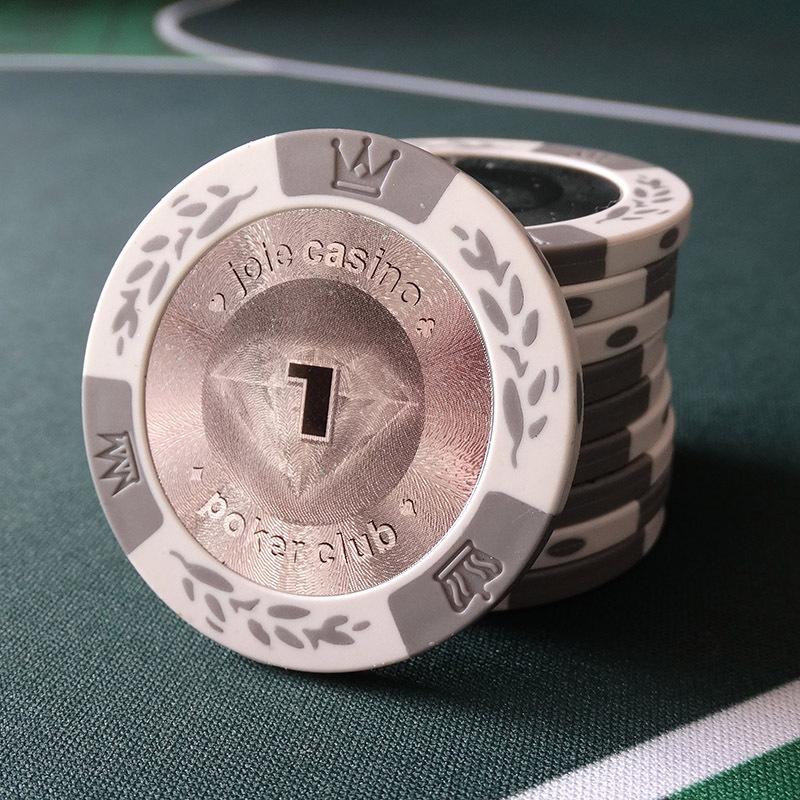 10Pcs 39Mm Texas Hold'Em Chips, Wheat Ear Clay Chips Texas Hold'Em Creative Chess And Card Room Poker Hall Poker Coin Table Game