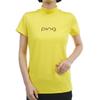 Женская футболка с коротким рукавом и высоким воротом от Ping Apparel (Влагоотводящий, Быстросохнущий, Защита от УФ-лучей) / Гольф-майка / 622-4167204 060_Желтый, Размер LL
