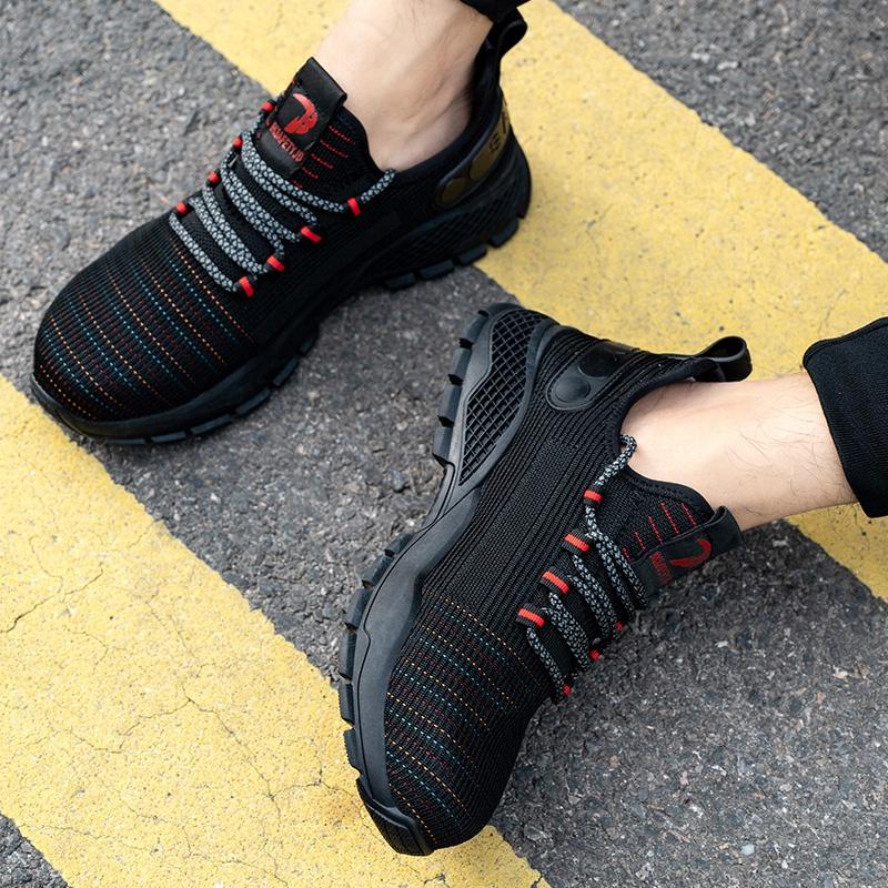 Модная мужская и женская рабочая обувь, защитные ботинки со стальным носком, европейский стандарт, противоударная спортивная обувь с защитой от проколов, защитная обувь