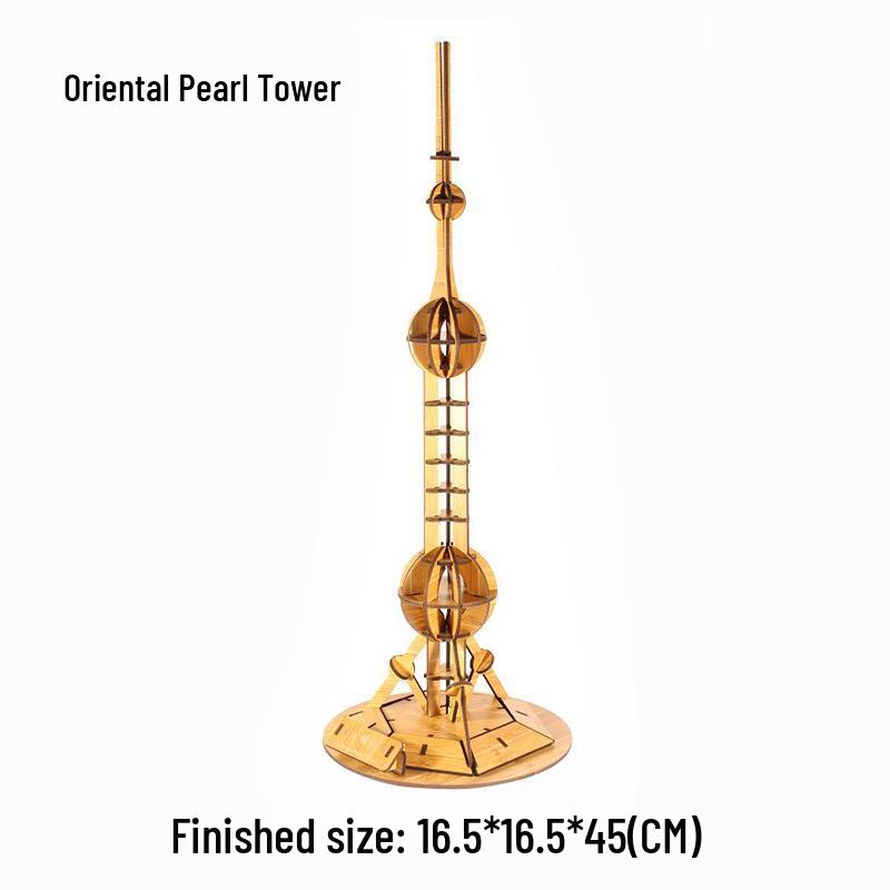 Red Bamboo 3D Wooden Car Jigsaw Puzzle - DIY Interlocking Laser-Cut Model