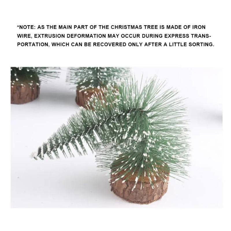 DIY Мини Рождественская елка Сизаль Кедр Настольная Снежинка Сосновые Иголки Украшения Маленькие Белые Сосны Рождественские Украшения Украшенные
