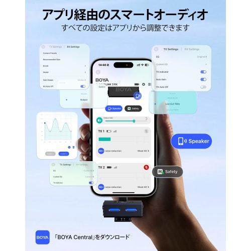 BOYA BOYALINK3 Wireless Lapel Microphone, Type-C Wireless Microphone, Compatible with iPhone 16 Series, Android & iPhone Cameras, AI Noise Cancellatio