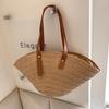 Summer Large Capacity Bag Women's New Style Small Woven Women's Bag Fashion Shoulder Bag Vegetable Basket Versatile Straw Woven