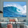 Океан Гигантские волны Пейзаж Плакат Современный Синий Вид на море Настенная Живопись Холст Картина Печать Гостиная Домашний Декор Картина Прибой Cuadros