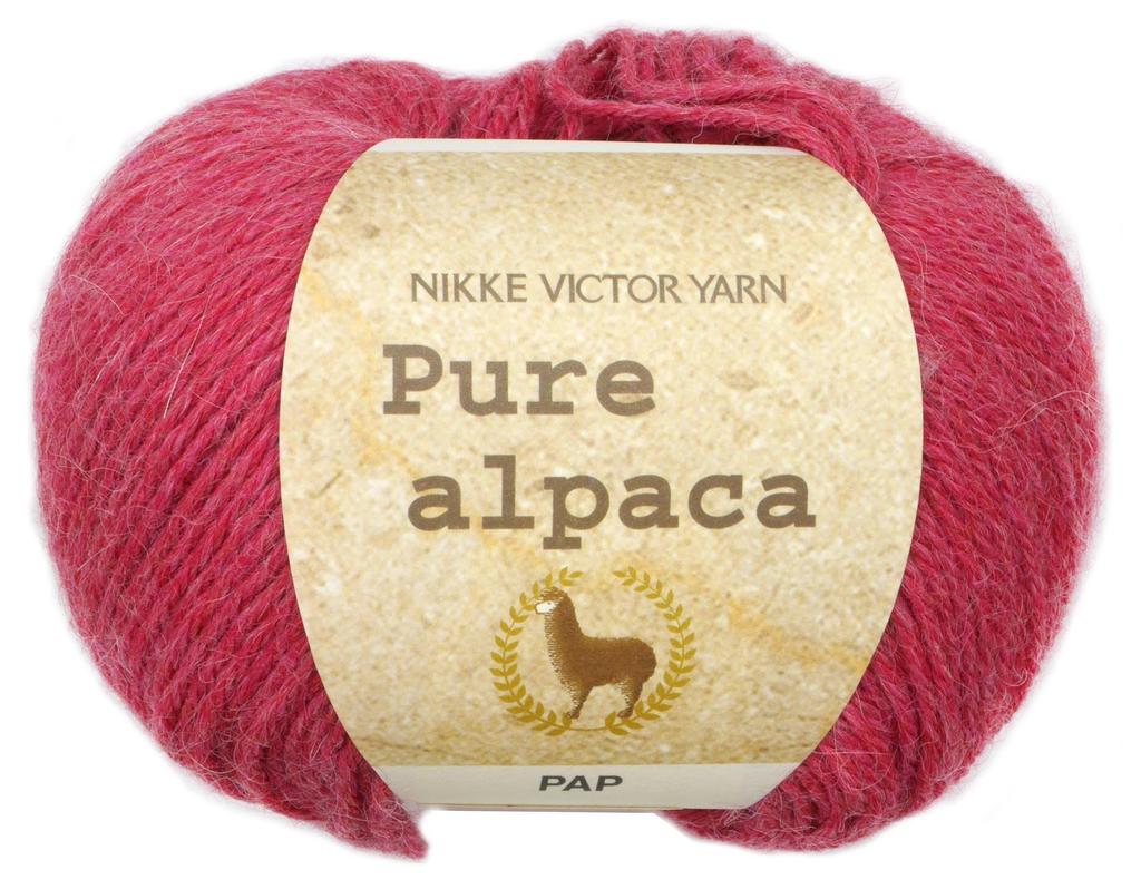 Nikke Victor Yarn Pure Alpaca Yarn Medium Thick Pink 40g 110m 5 Balls Set PAP Col.86 Approx.