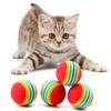 Радужные игрушки для кошек мяч интерактивный кошка собака игра жевание погремушка царапать ЕВА мяч тренировочные мячи товары для домашних животных
