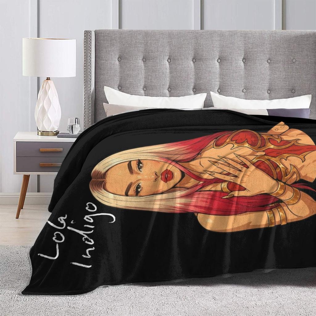 Warm Soft BlanketKids Adult Airplane Travel L-Lolas Indigos Cartoon Art Throw Blanket Flannel Bedspread For Home Decor Bed Cover