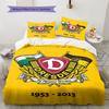 Dynamo Dresden Pattern Bedding Home Decoration Birthday Gift ( 1 duvet cover + 2 pillowcase, without core),fan merchandise.