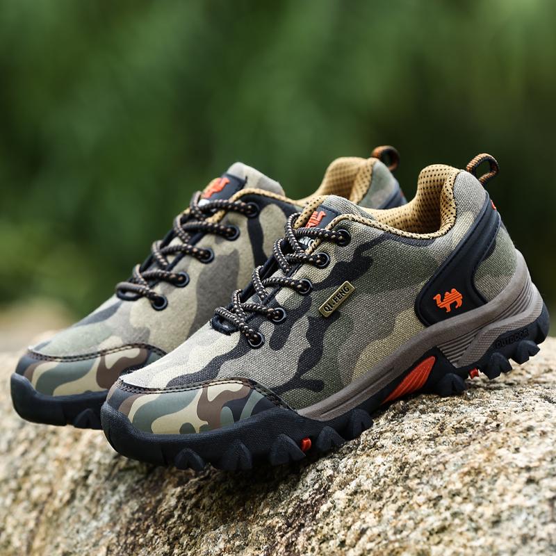 36-44 Fashion Camouflage Outdoor Couple Hiking Shoes Low Top Hiking Shoes Casual Sports Shoes Labor Protection Shoes