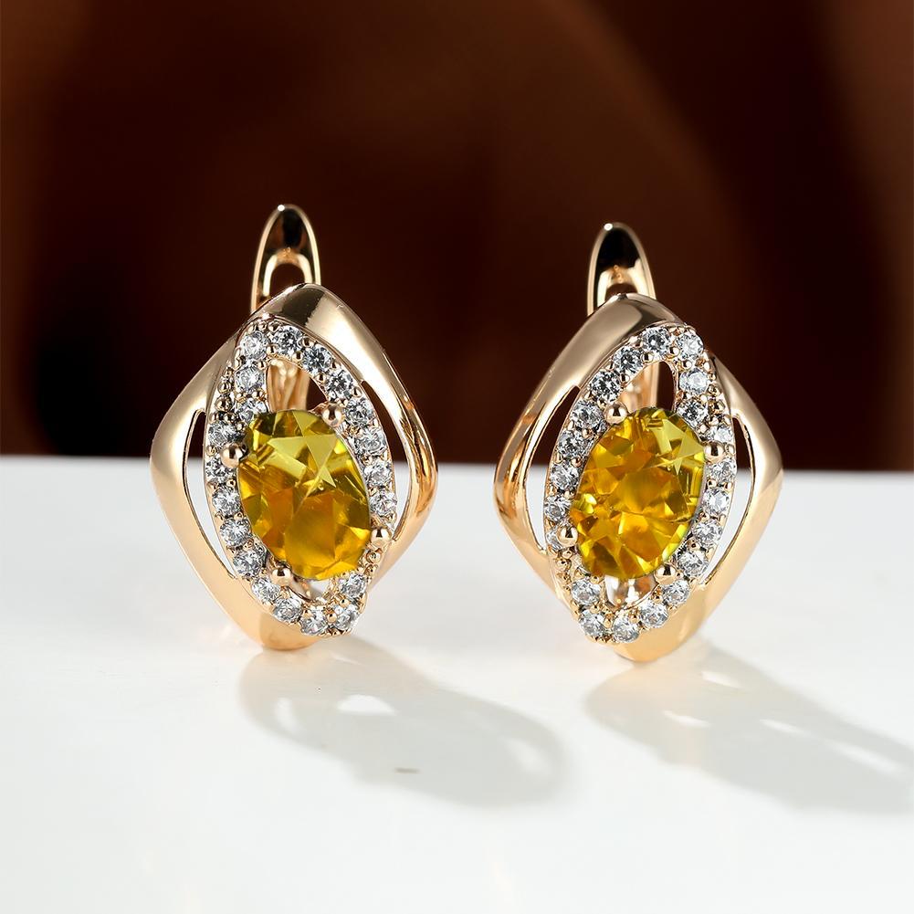 Mystic Oval Cut Rainbow Stone Marquise Design Earrings Horse Eye Love Dangle Earrings Bride Band Engagement Jewelry