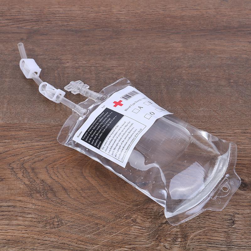 400 мл прозрачный ПВХ многоразовый пакет для энергетического напитка кровь Хэллоуин вампирский мешочек