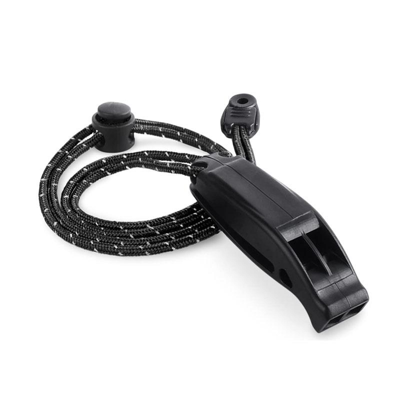 Двухчастотный водонепроницаемый свисток для выживания со шнурком - Высокочастотный свисток для безопасности на открытом воздухе с защитой окружающей среды ABS.