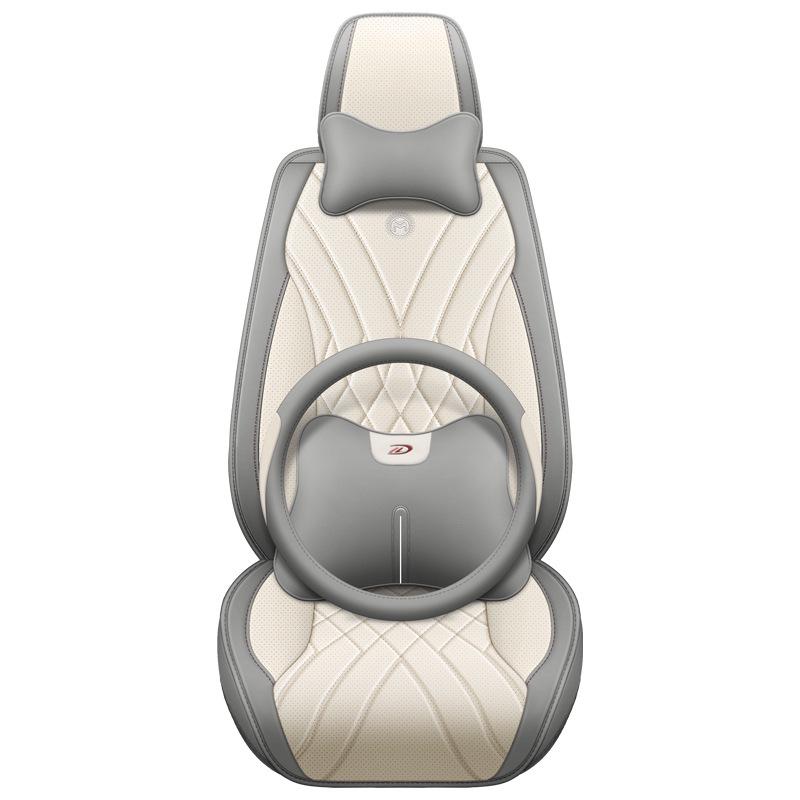 Универсальная кожаная подушка для сиденья автомобиля Four Seasons — износостойкая и дышащая, комплексный дизайн