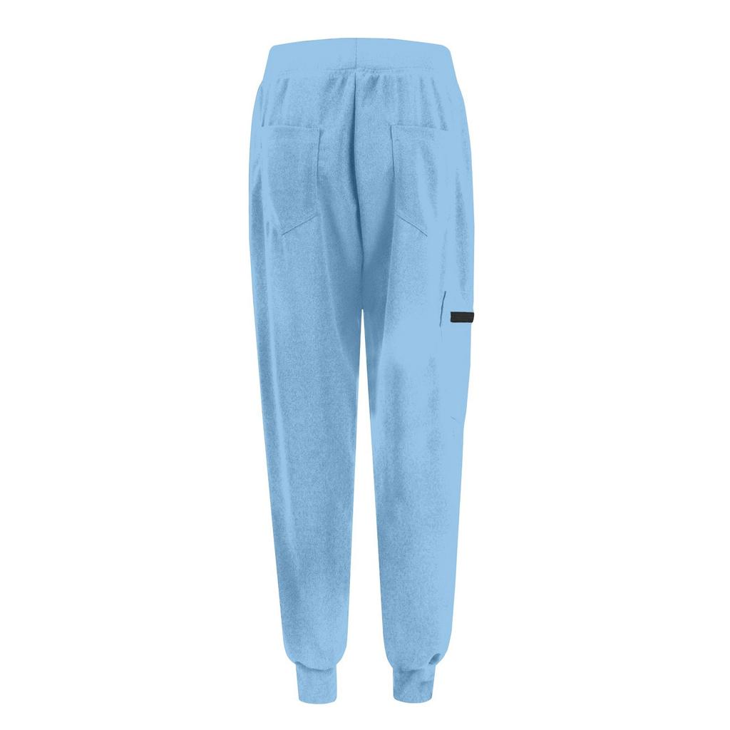 Women's Pants Solid Color Casual Sports Pants With Pockets And Drawstring Jogging Pants