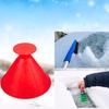 Conical Ice Scraper For Cars 2 In 1 Plastic + Funnel