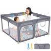 Dripex Small Compact Baby with Baby Easy to Включает в себя хранение Детский подарочный манеж, сетка, моющийся, круг, дверь, квадрат, 127 см, забор, отдельно стоящий,
