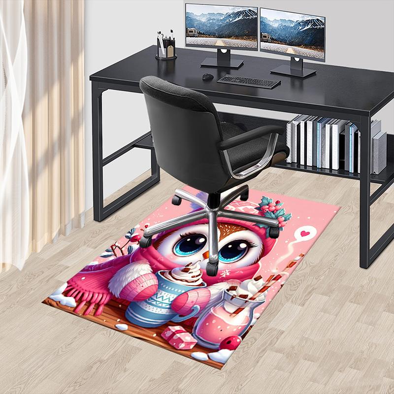 1PC Winter, Owl Extra Large Non Slip Floor carpet, Office, family, Studio Large Area Rug Indoor Rugs, Bold Statement Piece