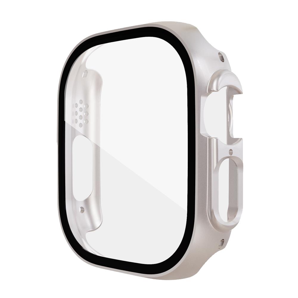 Пленка с чехлом из ПК для Apple Watch Ultra 9 8 7 49 мм 41 мм 45 мм SE 6 5 4 3 2 1 40 мм 44 мм 42 мм 38 мм Защитная пленка из закаленного стекла для экрана, бампер