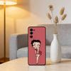 Be-Tty Boo-P Phone Case Black Silicone Soft For Samsung S25,S24,S21,S22,S23,S30,Ultra,S20,Plus,Fe,Lite