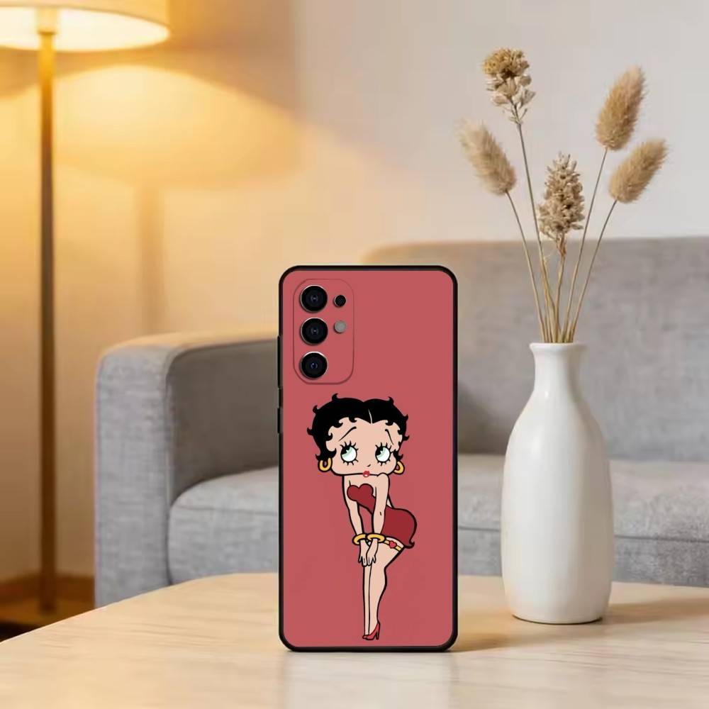 Be-Tty Boo-P Phone Case Black Silicone Soft For Samsung S25,S24,S21,S22,S23,S30,Ultra,S20,Plus,Fe,Lite