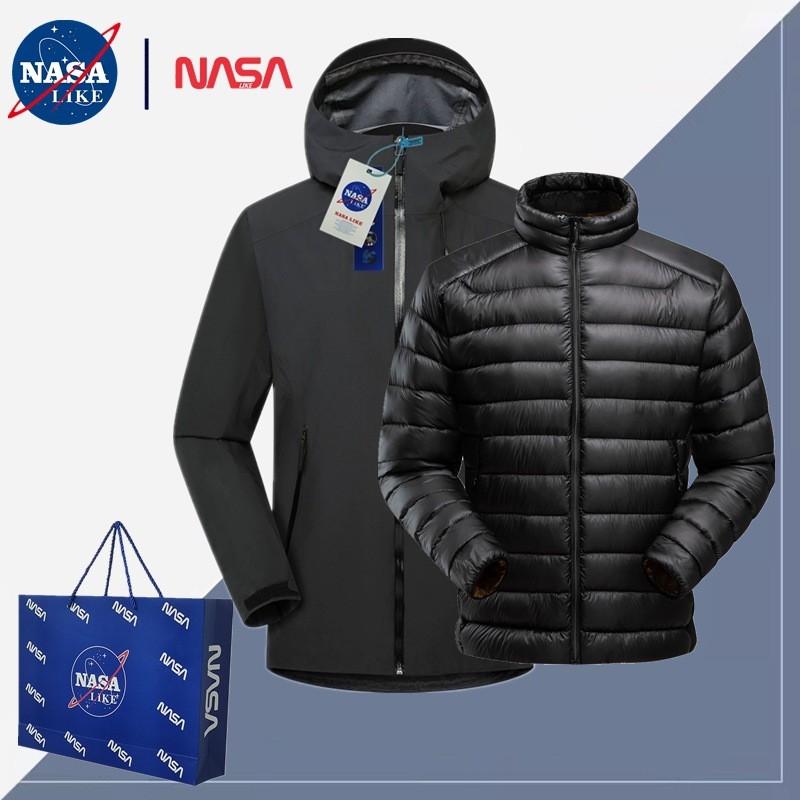 LT Series Unisex Outdoor 2-in-1 Jacket With Duck Down Liner Hiking Skiing Camping