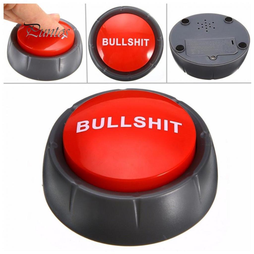 Bullshit Maybe No Sorry Yes Sound Talking Button Home Office Party Funny Gag Toy