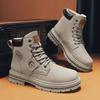 Men's Shoes New High-top Martin Boots Men's Versatile Thick-soled Non-slip Tooling Boots Short Boots Trendy Shoes