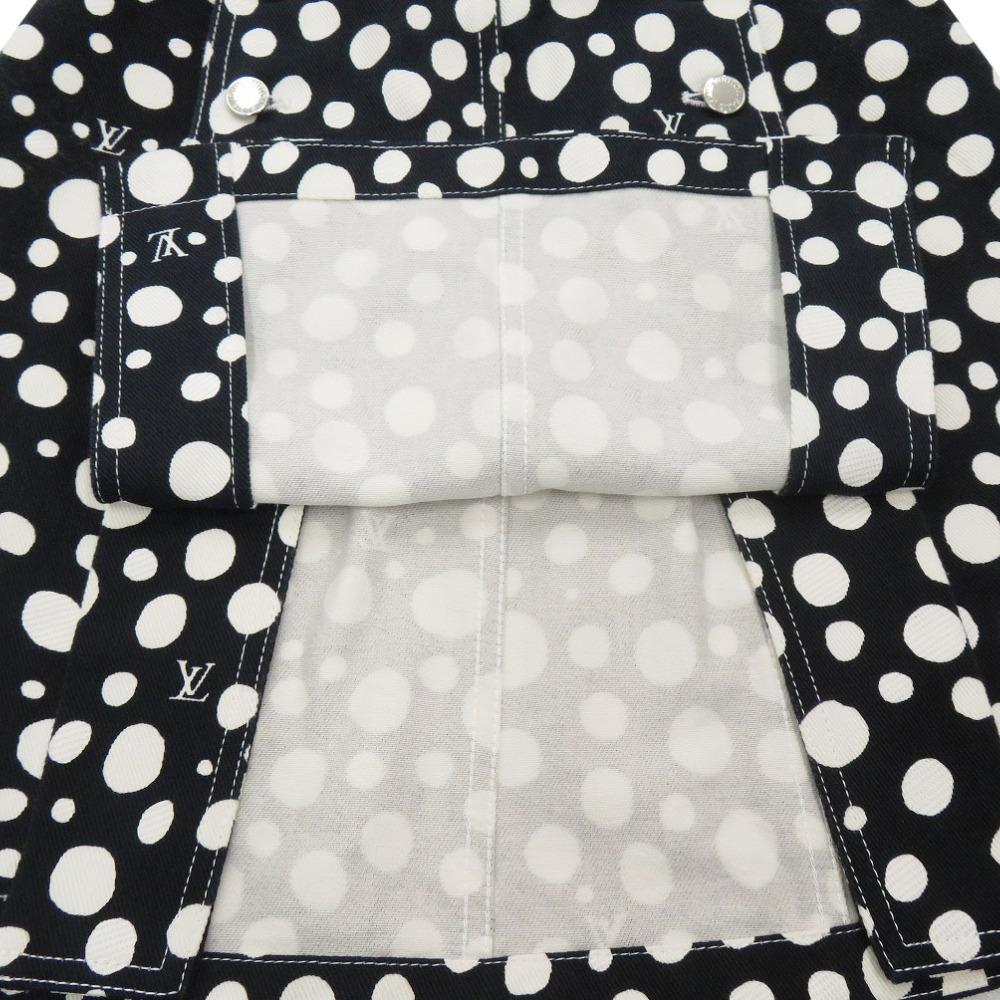 Used AUTHENTIC LOUIS VUITTON x Yayoi Kusama infinity dot Mini skirt Black cotton