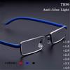 Портативные очки для чтения для женщин и мужчин, очки для дальнозоркости с полурамкой TR90, линзы из смолы с защитой от синего света