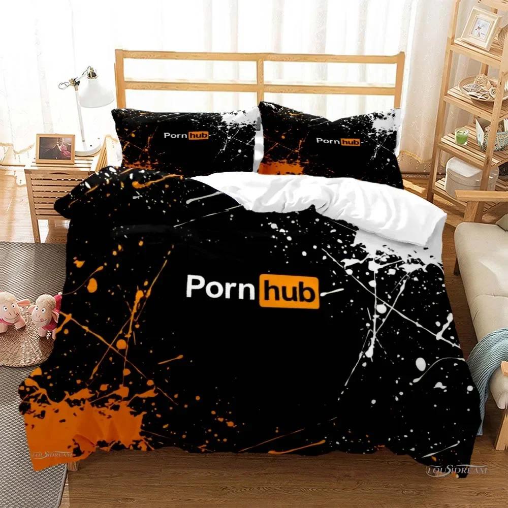 P-Porn H-hub Fashion Tread All Season Duvet Cover Комплект постельного белья Мягкий пододеяльник и наволочка для подростка Single/Double/Queen/King