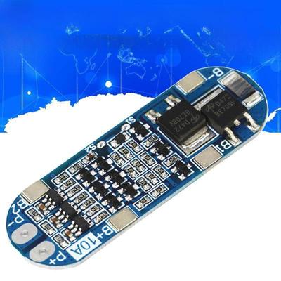 Плата защиты литиевой батареи 3S 11.1V/12V/12.6V с функциями защиты от перезаряда, переразряда, короткого замыкания и ограничением тока 10A