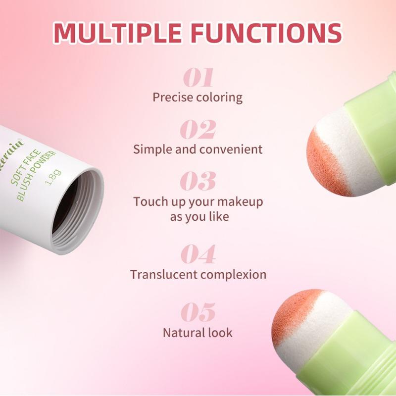 3-цветные матовые румяна-стики с длительным эффектом, водостойкие и устойчивые к поту для щек