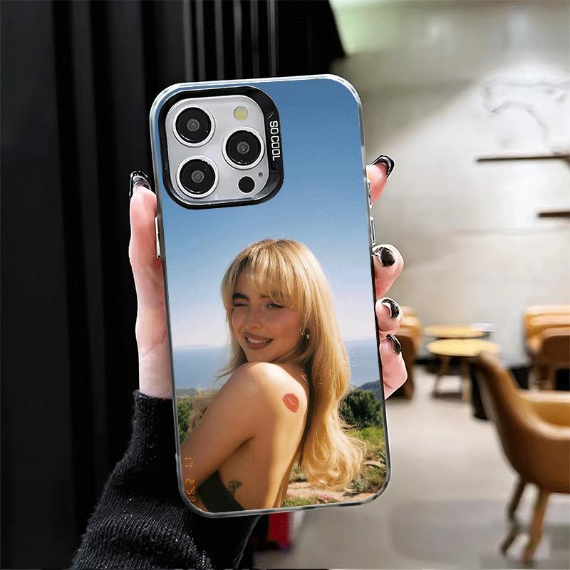 CR66 S-Sabrina C-Carpenter Мягкий чехол для телефона для iPhone 15 16 17 Pro Max 17Air 16E 14 Plus 13 12 Mini Ударопрочная задняя крышка