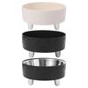 High Foot Dog Cat Bowl Stainless Steel Dog Feeder Dish Raised Dish Pet Food Water Bowls  Indoor