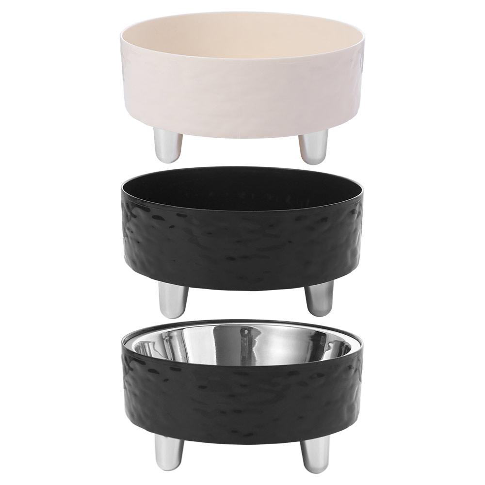 High Foot Dog Cat Bowl Stainless Steel Dog Feeder Dish Raised Dish Pet Food Water Bowls  Indoor